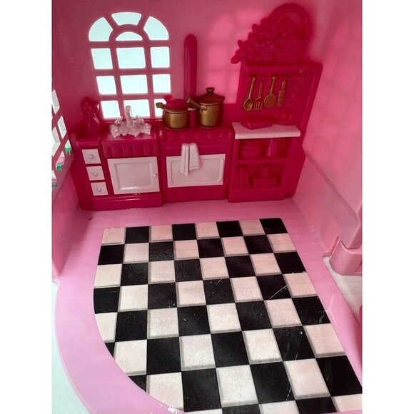 Fisher Price VTG 2001 Loving Family Sweet Streets Pink Townhouse No Front Door - Picture 10 of 16